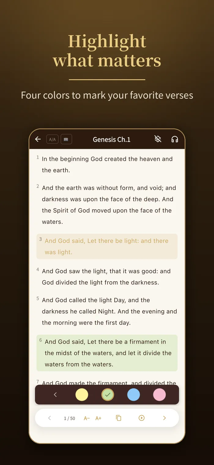 Highlight verses|Verbis Bible