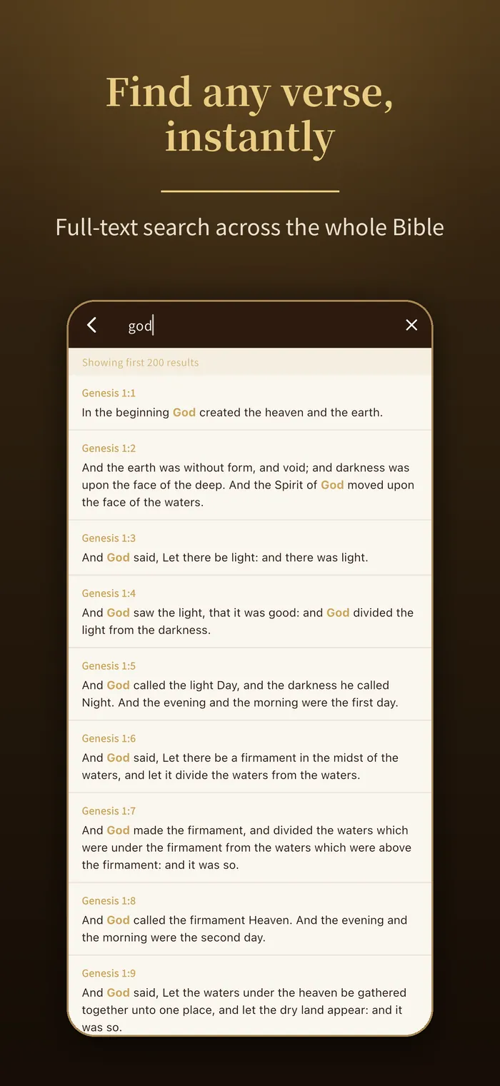 Full-text search|Verbis Bible