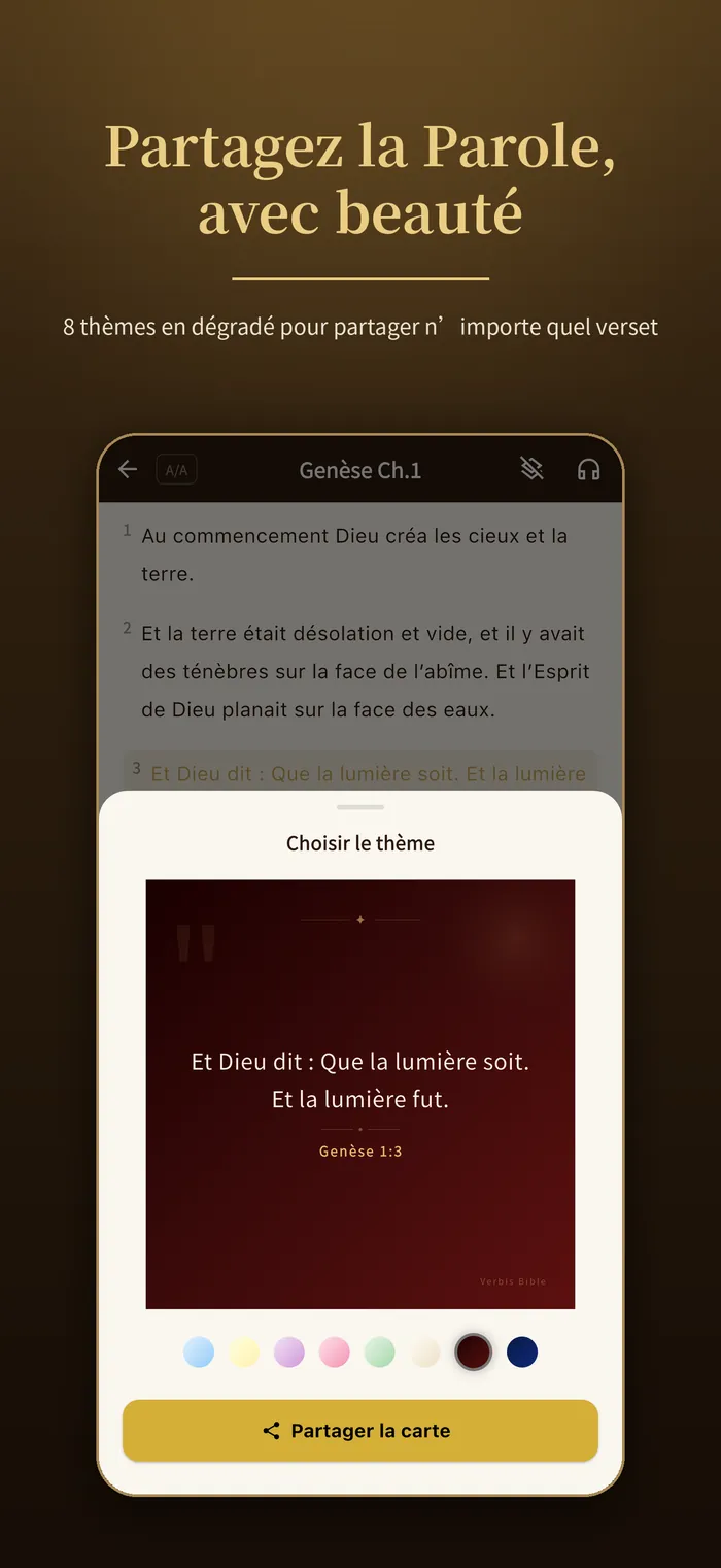 Partager des versets｜Verbis Bible