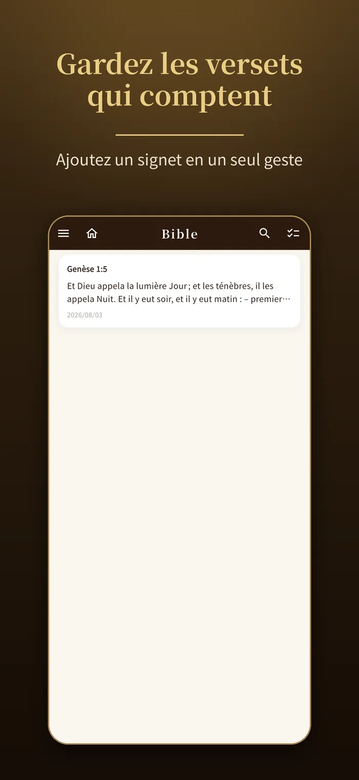 Signets et notes｜Verbis Bible